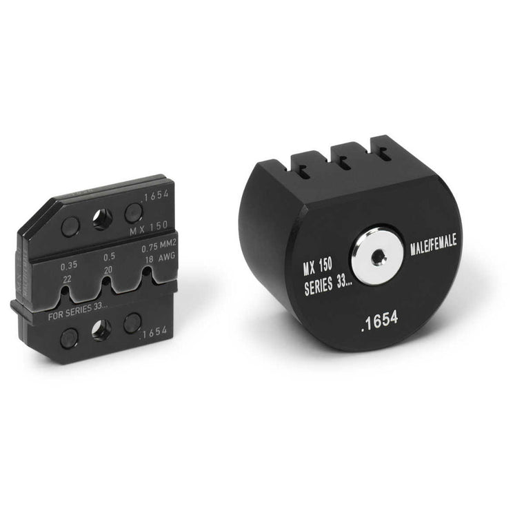 624 1654 3 01 RT - Rennsteig Crimp Die Set and Locator for 22-18 AWG MX 150 Terminals Die Rennsteig Tools