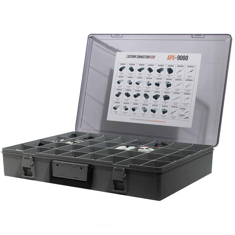 APX-9000 - Aptiv APEX 2.8 Sealed Connector System 862 Piece Black & Gray Max Connector Kit Pro Kit Aptiv (Delphi)