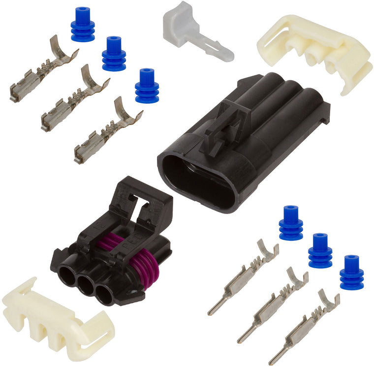 Delphi Metri-Pack 150 3 Way Sealed Connector Assembly Kit for 22-18 AWG