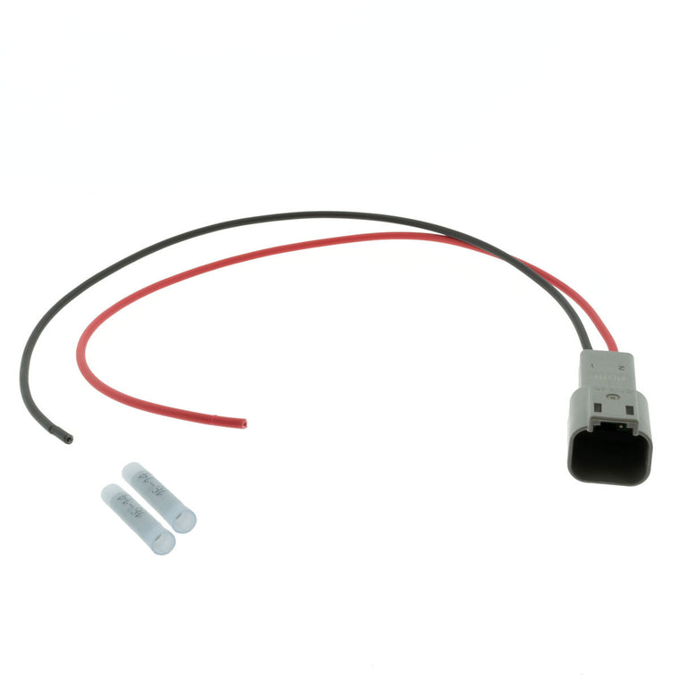 DT04-2P_PT14 DT04-2P DEUTSCH DT 2 Way Gray Receptacle 1' Pigtail (Choose Wire Gauge) Pigtail DEUTSCH 16-14 AWG