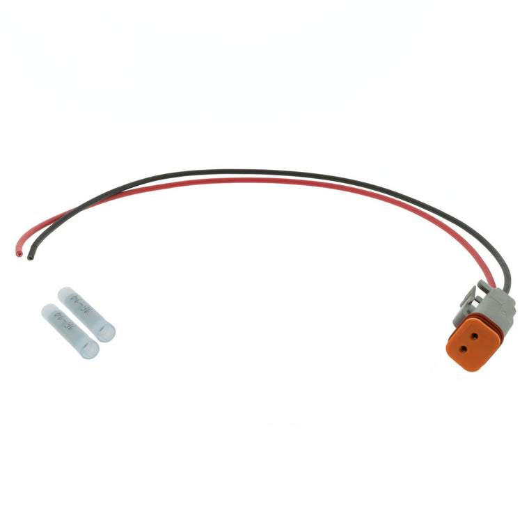 DT06-2S_PT14 DT06-2S DEUTSCH DT 2 Way Gray Plug 1' Pigtail (Choose Wire Gauge) Pigtail DEUTSCH 16-14 AWG