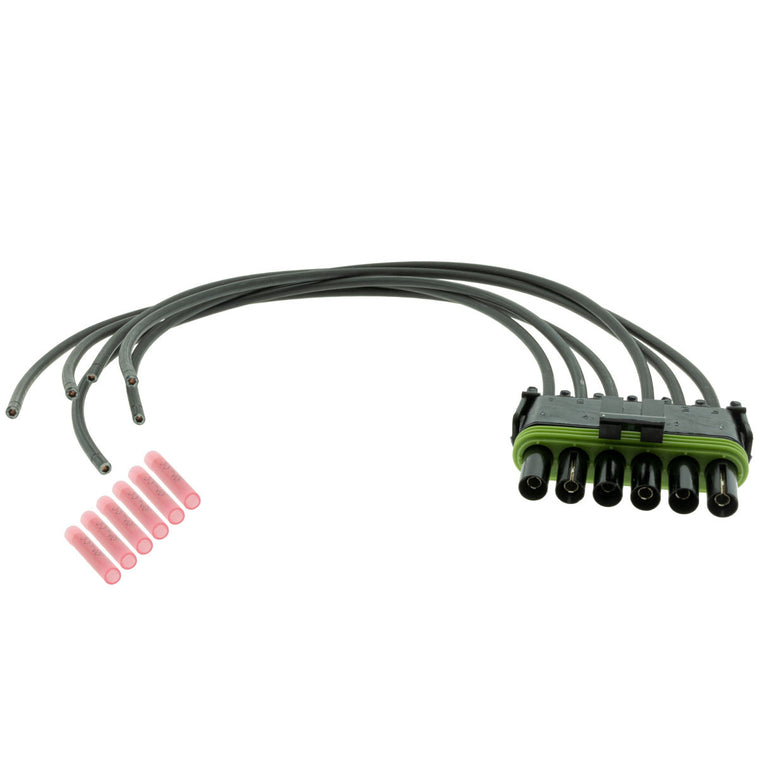 12015799 Delphi Weather Pack 6 Way Female 1' Pigtail (Choose Wire Gauge) Pigtail Aptiv (Delphi)