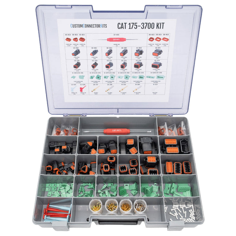 CAT 175-3700 - 308 Piece CAT 2-12 Way Environmentally Sealed Electrical Connector Kit Pro Kit CAT