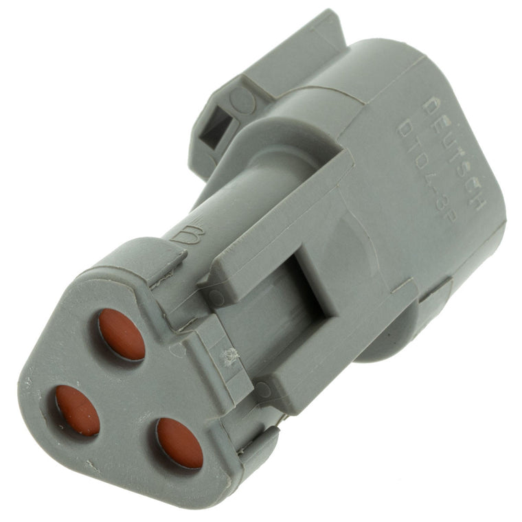 DT04-3P-P006 - DEUTSCH DT 3 Way Gray J1939 Terminating Receptacle with 120 Ohm Resistor Connector DEUTSCH