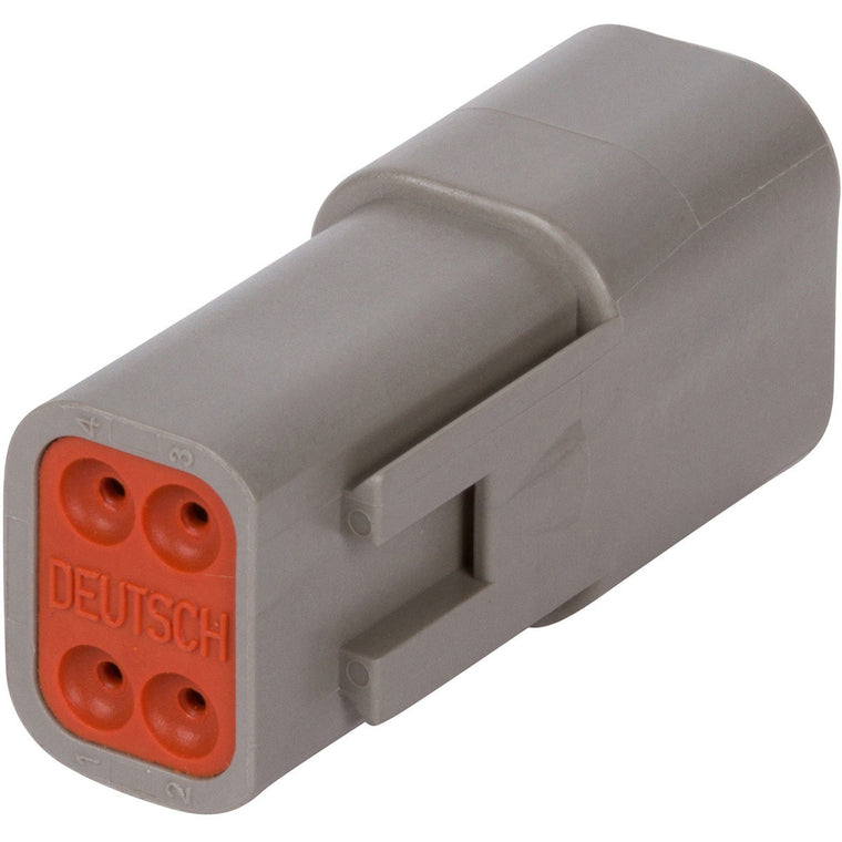 DT04-4P - DEUTSCH DT 4 Way Gray Receptacle Connector Connector DEUTSCH