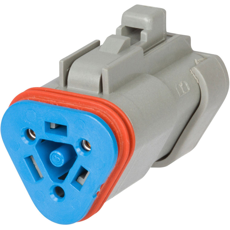 DT06-3S-P006 - DEUTSCH DT 3 Way Gray J1939 Terminating Plug Connector with 120 Ohm Resistor Connector DEUTSCH