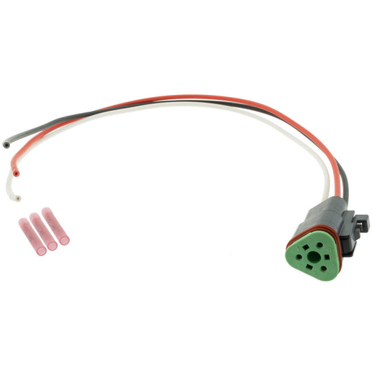 DT06-3S-P012 DEUTSCH DT 3 Way Black Plug 1' Pigtail (Choose Wire Gauge) Pigtail DEUTSCH