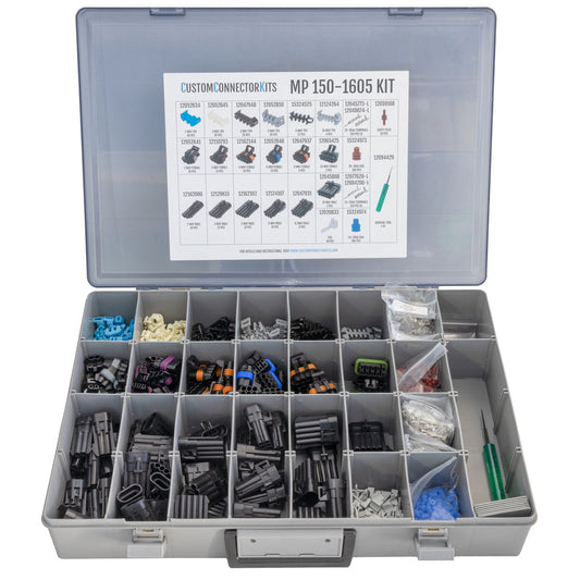 MP 150-1605 - 1,543 Piece Delphi Metri-Pack 150 Series 2-10 Way Sealed Electrical Connector Kit Pro Kit Aptiv (Delphi)
