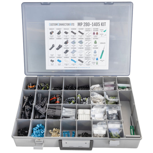 MP 280-1405 - 1,473 Piece Delphi Metri-Pack 280 Series 1-5 Way Sealed Electrical Connector Kit Pro Kit Aptiv (Delphi)