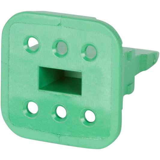 W6S-P012 - DEUTSCH DT 6 Way Green Plug Wedgelock for Enhanced Seal Connectors Wedge Lock DEUTSCH