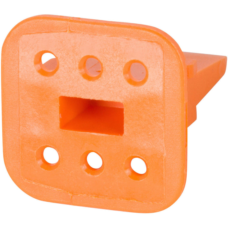 W6S - DEUTSCH DT 6 Way Orange Plug Wedgelock Wedge Lock DEUTSCH