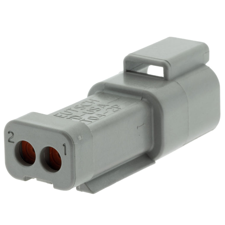DT04-2P-E003 - DEUTSCH DT 2 Way Gray Receptacle Connector with End Cap Connector DEUTSCH