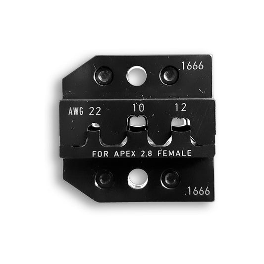 624 1666 3 0 RT - Rennsteig Crimp Die Set for 22, 12-10 AWG Female APEX 2.8 Terminals Die Rennsteig Tools