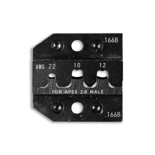 624 1668 3 0 RT - Rennsteig Crimp Die Set for 22, 12-10 AWG Male APEX 2.8 Terminals Die Rennsteig Tools