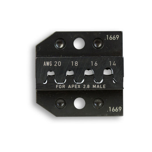 624 1669 3 0 RT - Rennsteig Crimp Die Set for 20-14 AWG Male APEX 2.8 Terminals Die Rennsteig Tools