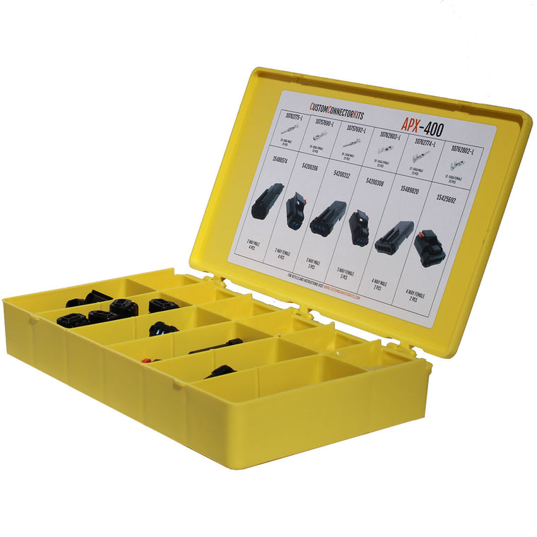 APX-400 - Aptiv APEX 2.8 Sealed Connector System 168 Piece Black (A Key) Mini Connector Kit Pro Kit Aptiv (Delphi)