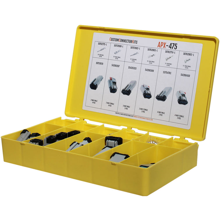 APX-475 - Aptiv APEX 2.8 Sealed Connector System 168 Piece Gray (B Key) Mini Connector Kt Pro Kit Aptiv (Delphi)