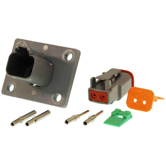 DT04-2P-L012 DEUTSCH DT 2 Way Gray Flanged Connector Assembly Kit Mini Kit DEUTSCH