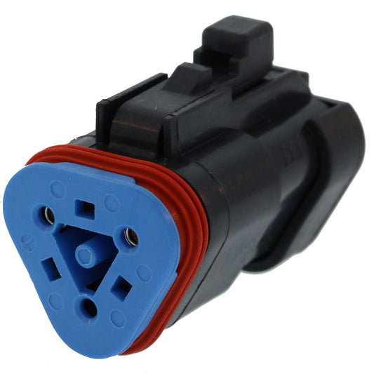 DT06-3S-EP10 - DEUTSCH DT 3 Way Black J1939 Terminating Plug Connector with 120 Ohm Resistor Connector DEUTSCH