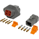 DTP04F_12G DTP04-4P-L012 DEUTSCH DTP 4 Way Gray Flanged Connector Assembly Kit Mini Kit DEUTSCH 14-12 AWG Gold