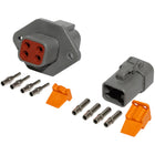 DTP04F_12N DTP04-4P-L012 DEUTSCH DTP 4 Way Gray Flanged Connector Assembly Kit Mini Kit DEUTSCH 14-12 AWG Nickel