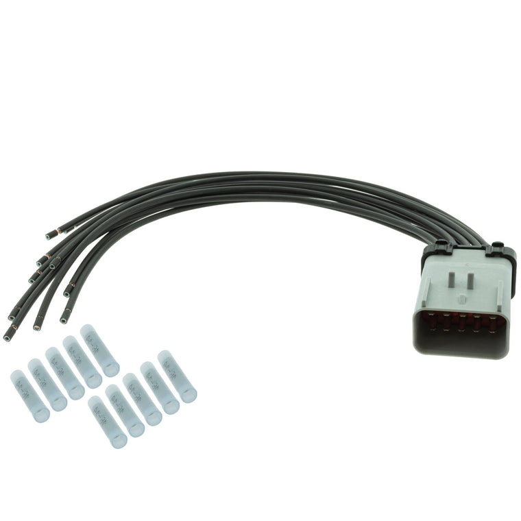 15491340-PT14 15491340 Aptiv APEX 2.8 Gray 10 Way Male 1' Pigtail (Choose Wire Gauge) Pigtail Aptiv (Delphi) 16-14 AWG