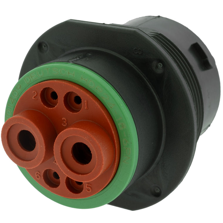 HDP24-18-6PN - DEUTSCH HDP20 6 Way Receptacle Connector Connector DEUTSCH