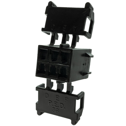 12020116 12015344 - Delphi Metri-Pack 280 6 Way Black Unsealed Female Connector ...