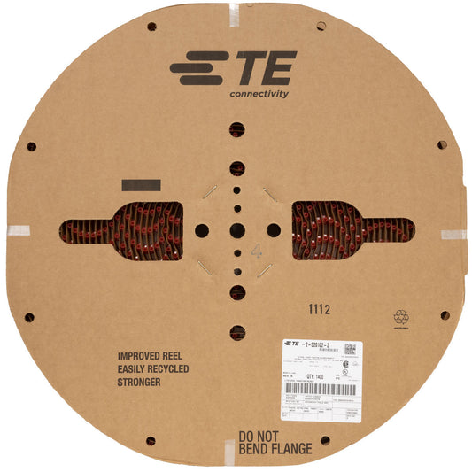 2-520102-2 - Male Terminal, Red (1,400 Units per Reel) Reel TE Connectivity