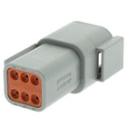 ATM04-6P - Amphenol ATM 6 Way Gray Receptacle Connector