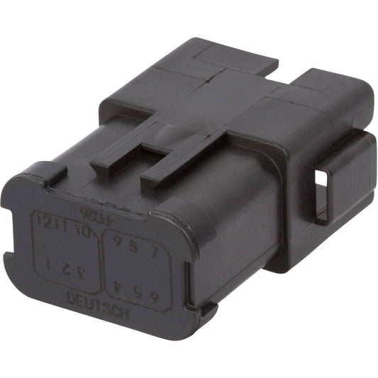 DT04-12PB-P026 - DEUTSCH DT 12 Way Black Double (6/6) Bussed Feedback Receptacle Connector, Enhanced B Key Connector DEUTSCH