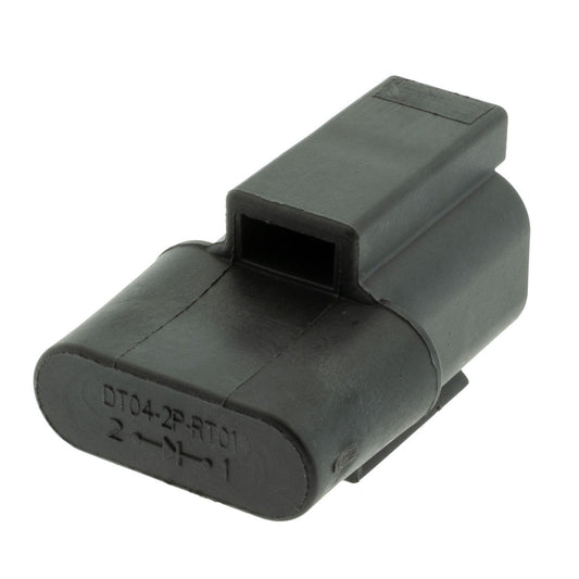 DT04-2P-RT01 - DEUTSCH DT 2 Way Black Terminating Diode Receptacle Connector DEUTSCH