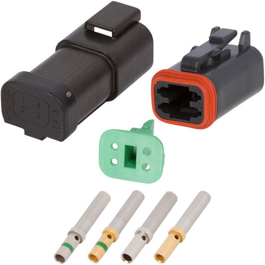 DT04-4P-EP13 DEUTSCH DT 4 Way Black Single (4) Bussed Connector Assembly Kit Mini Kit DEUTSCH