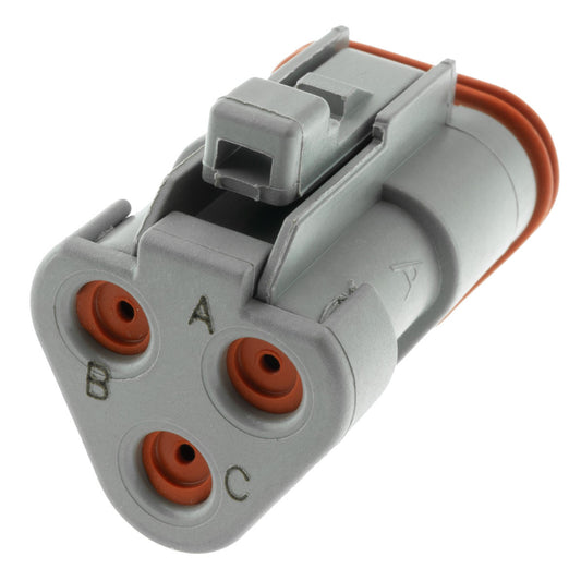 DT06-3S-E003 - DEUTSCH DT 3 Way Gray Plug Connector with End Cap Connector DEUTSCH