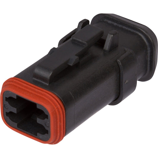 DT06-4S-EP11 - DEUTSCH DT 4 Way Black Plug Connector with Shrink Boot Modification, Enhanced Seal Retention Connector DEUTSCH