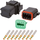 DTB8-0_14G DT04-08PB-P021 DEUTSCH DT 8 Way Black Single (8) Bussed Connector Assembly Kit Mini Kit DEUTSCH 14 AWG Gold