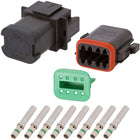DTB8-0_14N DT04-08PB-P021 DEUTSCH DT 8 Way Black Single (8) Bussed Connector Assembly Kit Mini Kit DEUTSCH 14 AWG Nickel