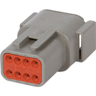 DTM04-08PA - DEUTSCH DTM 8 Way Gray Receptacle Connector, A Key Connector DEUTSCH