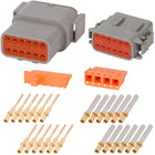 DTM12_20G DEUTSCH DTM 12 Way Gray Connector Assembly Kit Mini Kit DEUTSCH 20 AWG Gold