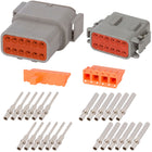 DTM12_20N DEUTSCH DTM 12 Way Gray Connector Assembly Kit Mini Kit DEUTSCH 20 AWG Nickel
