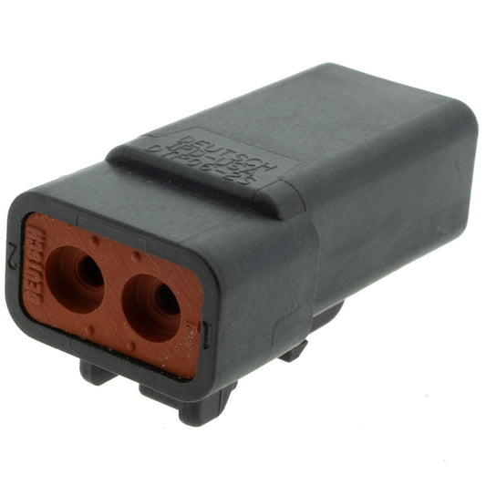 DTP06-2S-E004 - DEUTSCH DTP 2 Way Black Plug Connector Connector DEUTSCH