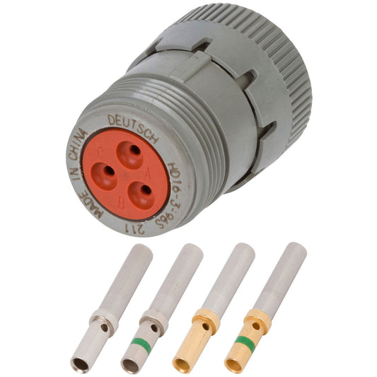 HD16-3-96S DEUTSCH HD10 3 Way Gray Plug Assembly Kit Mini Kit DEUTSCH