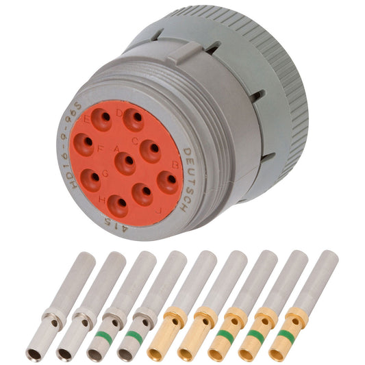 HD16-9-96S DEUTSCH HD10 9 Way Gray Plug Assembly Kit Mini Kit DEUTSCH