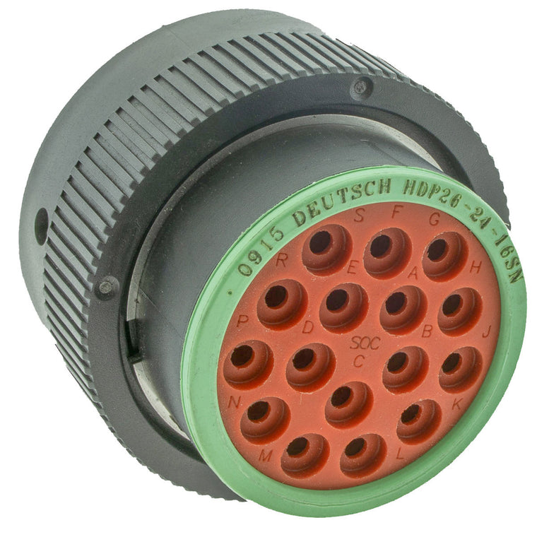 HDP26-24-16SN - DEUTSCH HDP20 16 Way Black Plug Connector Connector DEUTSCH