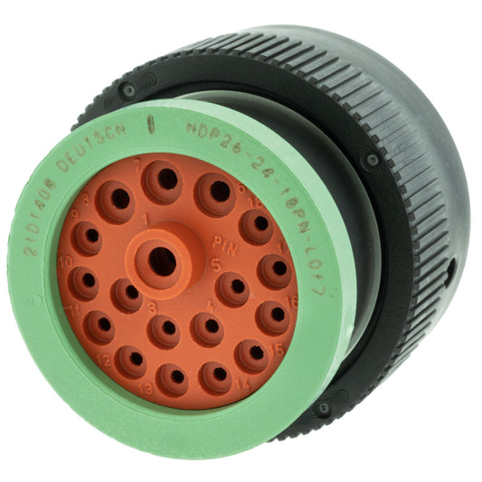 HDP26-24-18PN-L017 - DEUTSCH HDP20 18 Way Black Plug Connector with Ring Adapter Connector DEUTSCH