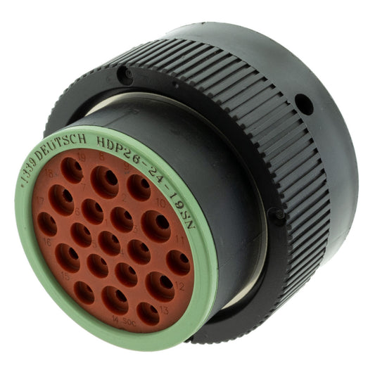 HDP26-24-19SN - DEUTSCH HDP20 19 Way Black Connector Connector DEUTSCH