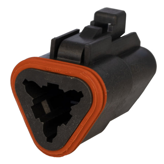 DT06-3S-CE02 - DEUTSCH DT 3 Way Black Plug Connector with Reduced Diameter Seals Connector DEUTSCH